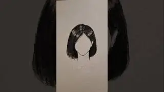 How i draw girl hair ✨️ #drawing #hair #tutorial #howtodraw #shorts
