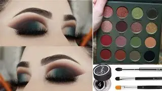 Dark green easy valima eye makeup tutorial step by step | bridal eyes makeup tutorial 