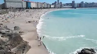 Orzan&nbsp;beach (playa Orzan) in A Coru&ntilde;a, Galicia, Spain