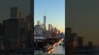 NYC Sunset View from the Top of Pier 57 Park
