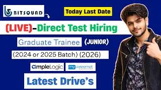 🔥Finally 2026, 2025, 2024 Batch Hiring | Direct Test Hiring 2025 LIVE | Off Campus Hiring 2026