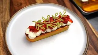 Strawberry Tart with Black Sesame Praline / Mother's Day / Hungry Shark
