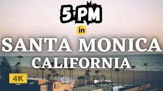 SANTA MONICA, CALIFORNIA 🇺🇸【5 O'CLOCK SOMEWHERE virtual walking tour in 4K】