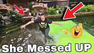 FALLING INTO A PREDATOR POOL WITH HUNGRY ARAPAIMA at OHIO FISH RESCUE