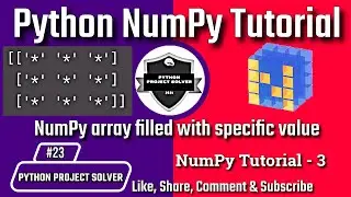 #23 NumPy Arrays: Fill with Any Value You Want! (Python Project Solver)