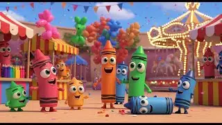 A Colorful Day at the Crayon Fair | Nursery Rhyme Song for Kids
