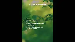5 rules of happiness  #motivation #love