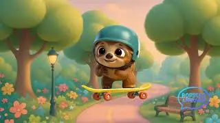 Cute little sloth learns to skate &ndash; Sloth Zoom Zoom (Silly Songs, Dance Chants & Fun for Kids)