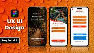 Traveling App Log In & Sign In page Design । Figma Tutorial 🥰💕