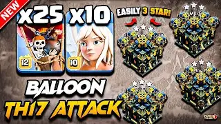 Best TH17 Attack Strategy With BALLOON 2025 (Town Hall 17) | Mass Balloon TH17 Attack Clash of Clans