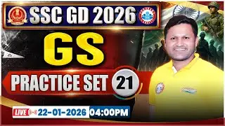 SSC GD GS Classes 2026 | SSC GD GS Practice Set 21 | SSC GD GS 2026 | GS By Sonveer Sir