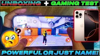 IPHONE 16 PRO MAX UNBOXING 🎁 HANDCAM📲 AND GAMING TEST 🔥 GAMING MODE FULL REVIEW⚡| FREE FIRE , BGMI