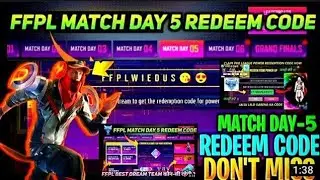 MATCH DAY 5 REDEEM CODE🔥 | FREE FIRE REDEEM CODE TODAY | FREE FIRE NEW EVENT | FFPL DREAM TEAM EVENT