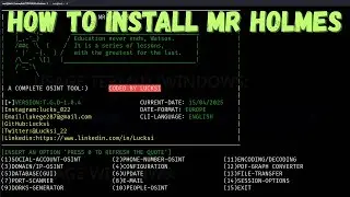How To Install Mr. Holmes OSINT - A Complete OSINT Tool 2025