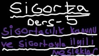 SEGEM Teknik Personel Yeterlilik Sınavı Konu Anlatımı - Ders 5 ( Sigortacılık Kanunu ve Meslekler)