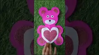 DIY Teddy Greeting Card - Teddy Day Card -Valentine Day Greeting Card #Valentine's #giftidea #shorts