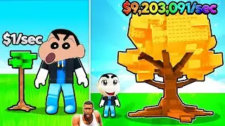 SHINCHAN NOOB vs PRO vs HACKER in CHOP YOUR TREE ROBLOX with FRANKLIN & CHOP | DREAM SQUAD