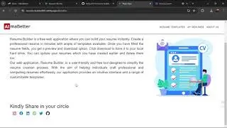 Module 3  Almabetter Capstone Project   Resume Builder   Frontend Development