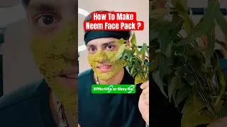 Anti Acne Neem Face Pack 🍃 #shorts #ytshorts #skincare #skincarehacks #skincareformen #brightskin