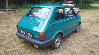 Maluch od cioci na czarnych 39tys km - piękny Fiat 126p na RADOM 126p Blachownia 4.07.2021 Przysucha