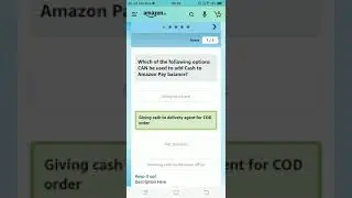 Amazon Pay Cash Load Quiz