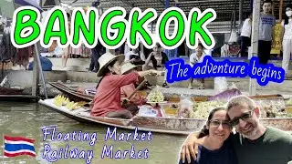 🇹🇭 Our first time in Bangkok Thailand | Floating Market | Railway Market  | Plus, our first fail :(