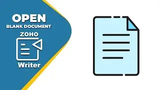 How to open new blank document in Zoho Writer