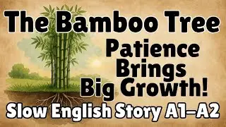 The Bamboo Tree &ndash; Patience Brings Big Growth! 🌱 Slow English Story A1 A2