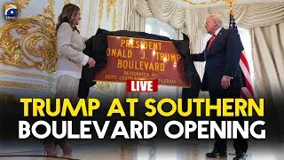 🔴 𝗟𝗶𝘃𝗲: President Trump Attends Southern Boulevard Dedication Ceremony | Geo News English