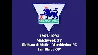 FA Premier League. Season 1992-1993. Matchweek 37. Smart play from Ian Olney.