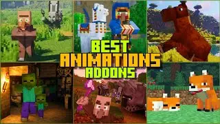 🥇TOP 3 ANIMATIONS ADDON for BEDROCK | MINECRAFT PE +1.21 #addons