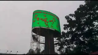 Oval Round LED Screen Videotron Outdoor www.matahariled.com