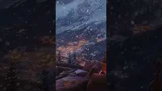 Blizzard Night in a Cozy Cabin ❄️ 4K Fireplace Ambience with Snowfall, Crackling Fire & ASMR Sounds