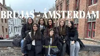 de brujas a ámsterdam en flixbus comiendo patatas, gofres y chocolate 
