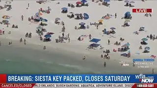 Crowded Siesta Key beach
