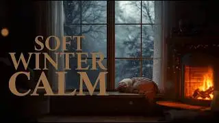 Winter Window Ambience ❄️ Relaxing Music & Soft Sounds | Cozy Cat