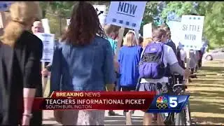 South Burlington teachers picket imposed contract