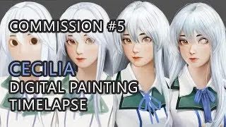 Art Commission #5 : Cecilia - Digital Painting Timelapse [Photoshop]