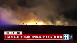 Pueblo firefighters battle fire along Fountain Creek