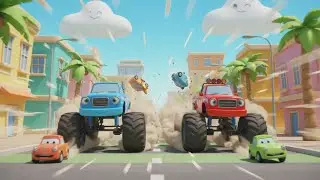 Number Monster Truck Song 1&ndash;5 for Kids | Fun Counting & Vehicle Nursery Rhymes for Toddlers 🚚🔢🎶