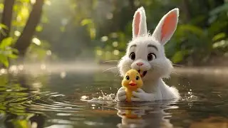 Brave Rabbit Saves a Baby Duck 🐰🦆 | Heartwarming Jungle Rescue Story #KidsCartoon#AnimalRescue