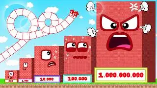 Numberblocks Snake 100 ESCAPEs Evil 1000’s House Maze Mix Level Up