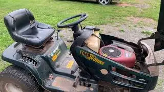 Yardworks lawn tractor overview and cutting grass with it. Then trailer repair, not good today. 😠🤔
