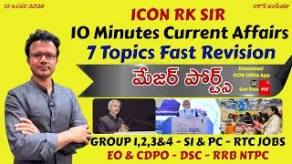 12 January 2026 Current Affairs by Icon RK Sir | Icon India Academy