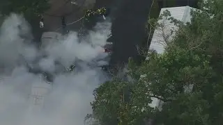 Breaking: Air 11 over house fire in the Cloverleaf area east of Houston