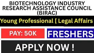 BIRAC Young Professional (Legal Affairs) Vacancy 2025 | Salary up to ₹50,000 | Nov 2025 Notification