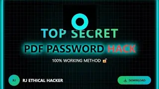 PDF FILE PASSWORD CRACK 100% WORKING METHOD #PDFPasswordRemove  #PDFUnlock  #PDFCrack  #Password