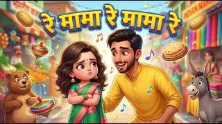 Hindi Kids Song Re Mama Re Mama Re in cartoon animation by Tutor Tunes रे मामा रे मामा रे AI Generat