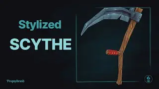 Stylized Scythe 3D Model &ndash; Low-Poly, Hand-Painted, Game Ready | #Propsybrush