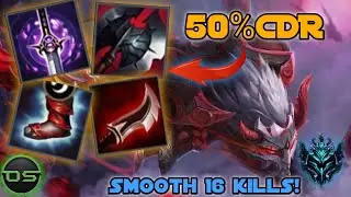 50% Cooldown Reduction Zed Build | LOL: Wildrift | 16 kills!! | OmniSkyyy